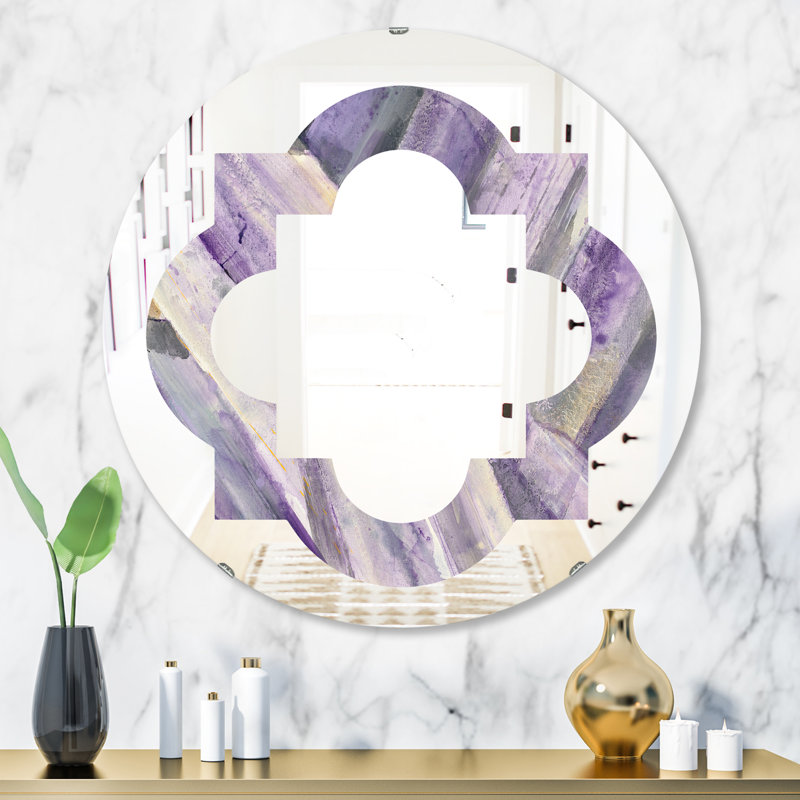 Miroir mural géométrique Glacier Quatrefoil Eclectic, H 23,6 po x l 23,6 po
