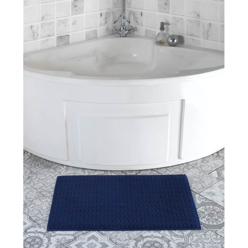 Cotton Bath Mat, Navy