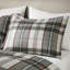 Full/queen Plaid Comforter , Fill, , 2 Shams, Throw Pillows, Warm Style Bedding Microfiber Cozy