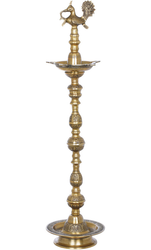 Grande lampe paon