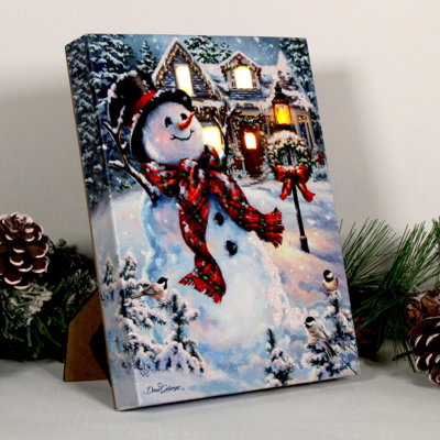 An Old Fashioned Christmas 8x6 Mini Lighted Easel Back