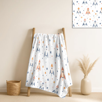 Coussin Pastel Rockets - Orange Starburst