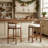 Clayt Mid Century Modern Bar Stools 26.5" Counter Stools  Upholstered Barstools with Solid Back and Wood Legs Bar Chairs for Kitchen Island Dining Room-1325175081-1325175079