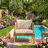 Christopher Knight Home 29" W x 32" D x 11.5" H Solid Acacia Wood and Rope Club Chair with Cushions