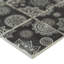 Carreau de mosaïque murale en verre brillant 12 po x 12 po Midnight Mandala