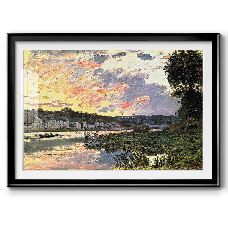 La seine à Bougival le soir, 1870, Noir, H 27 po x l 39 po x P 1,5 po