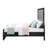Ricka Silver Black Vegan Leather Standard Bed