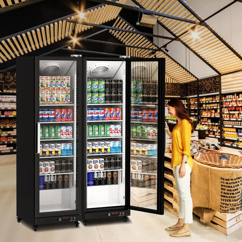 Babevy 12.4 Cubic Feet Merchandising Refrigerator - 22'', Black