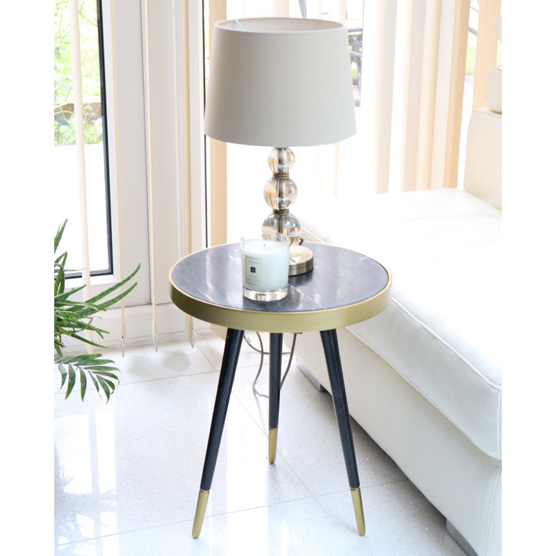 Judi End Table, Black/Grey