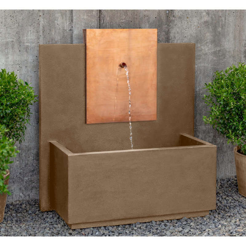MC Series Column Fountain, Aged Limestone