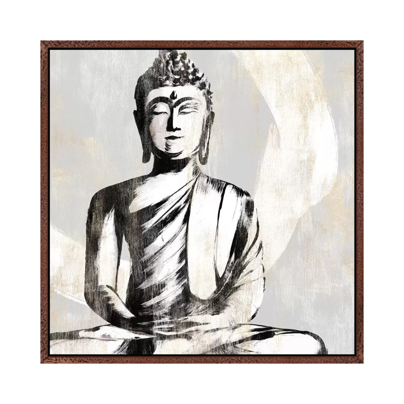 Buddha I by Isabelle Z - Print on Canvas, Classic Brown Wood Framed, 66.04 cm H x 66.04 cm W