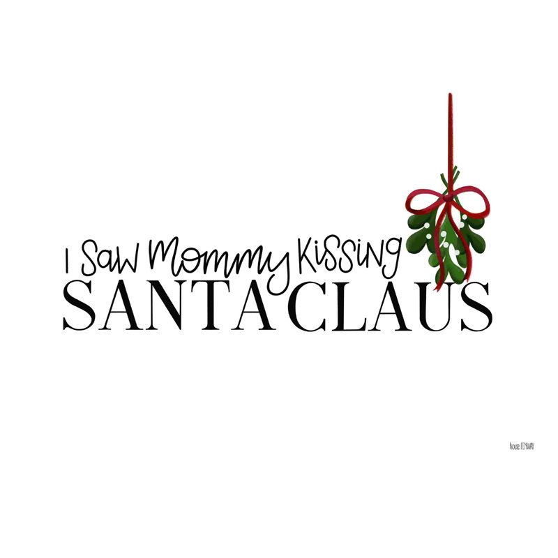 «Kissing Santa» par House Fenway - impression, H 32 po x l 48 po