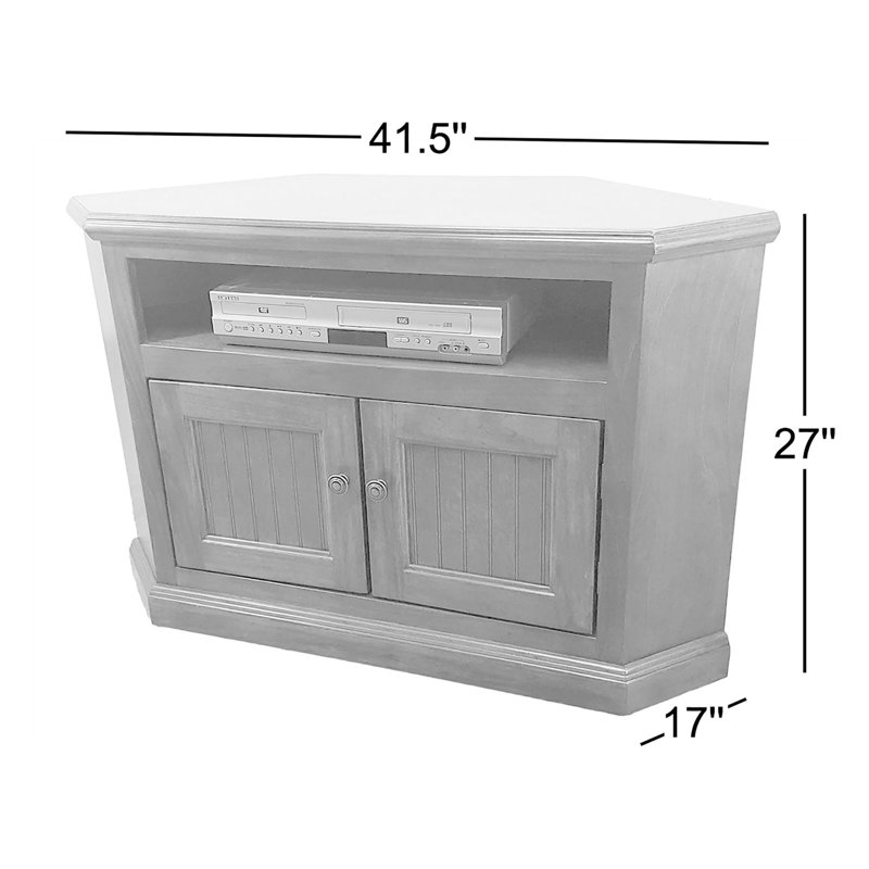 Berkhamstead Unfinished Corner TV Stand for TVs up to 48", European Aquamarine
