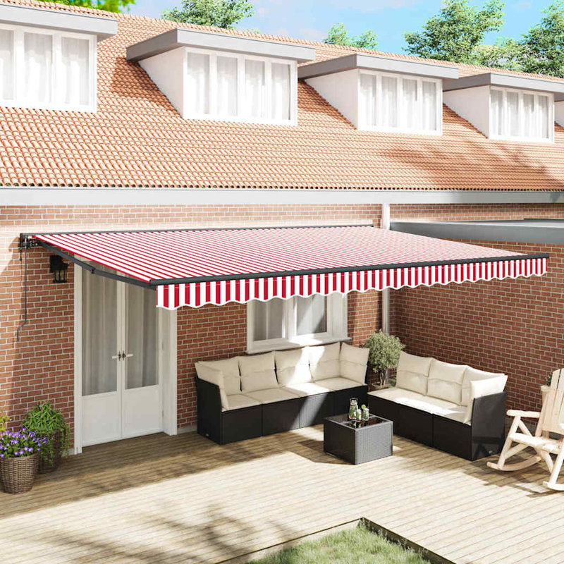 Brayden Studio 300cm W x 0cm D Fabric Cover Retractable Patio Awning