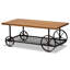 Wheel Coffee Table with Storage