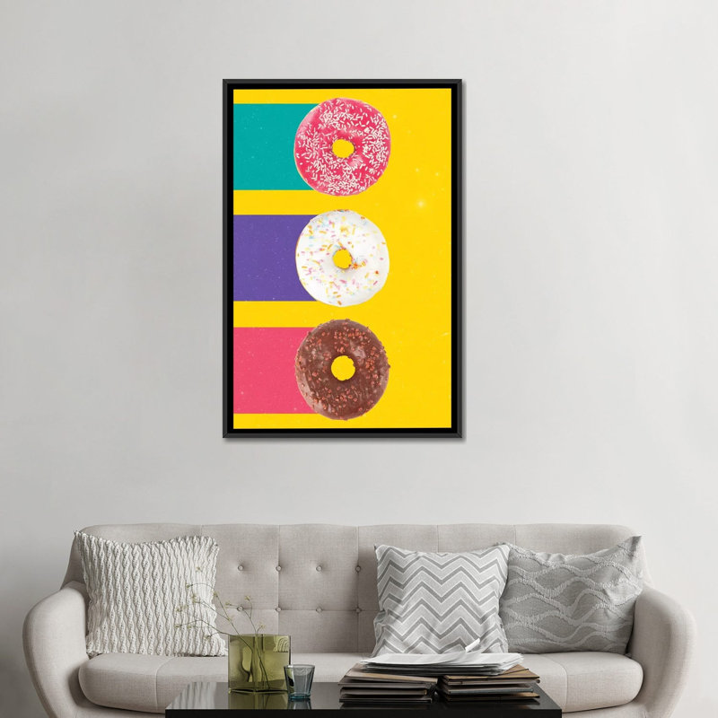 « à la fois », impression sur toile tendue, H 26 po x l 18 po x P 1,5 po, Toile avec cadre noir, Pas de tapis