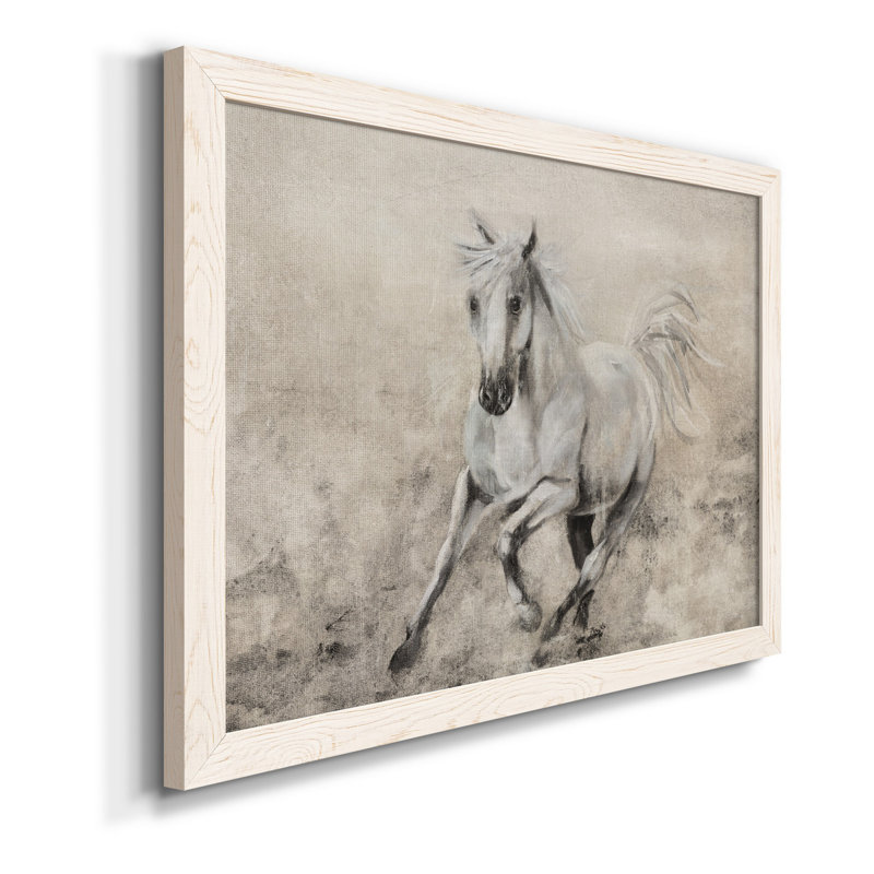 Majestic Stallion II - cadre flottant, reproduction d'art sur toile, H 24 po x l 18 po x P 1,5 po, Blanc