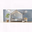 Lit simple au sol avec auvent et rampes Montessori-129502957