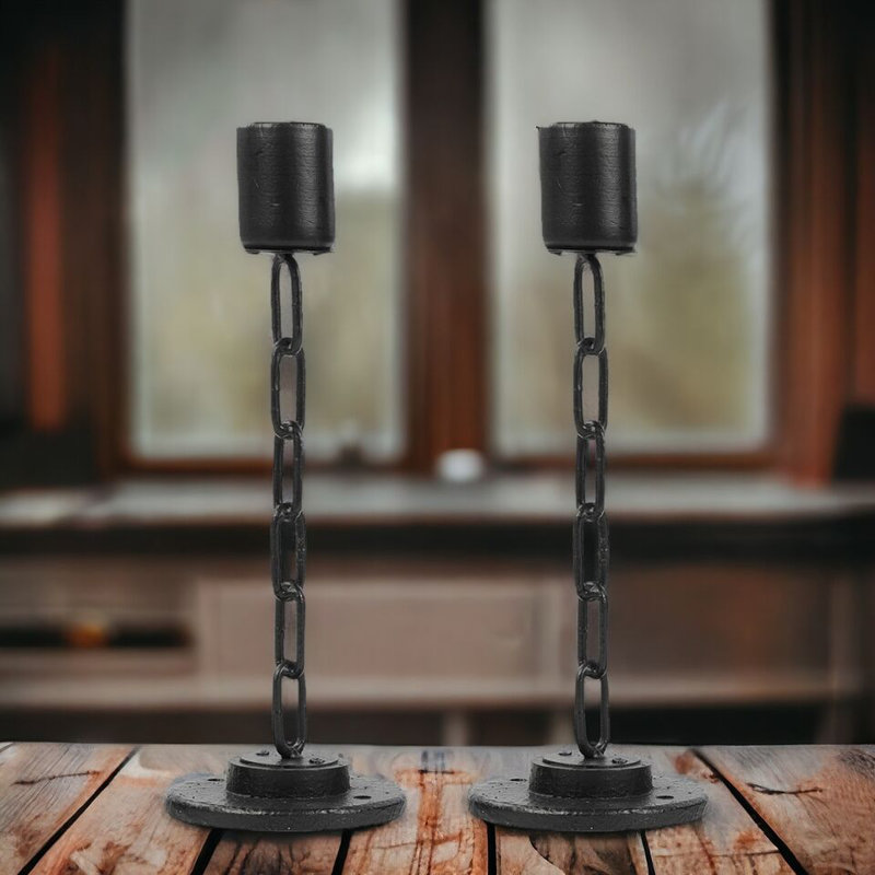 2 Piece Metal Tabletop Candelabra Set, 28" H x 4" W x 4" D