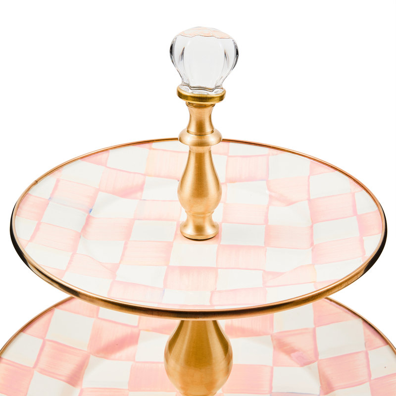 Rosy Check Two Tier Sweet Stand