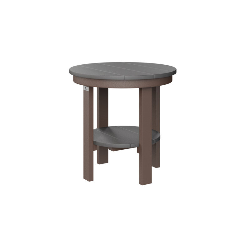 Table de salle à manger ronde Berlin Gardens, Gris fumée, 21" H x 21.5" W x 21.5" D, Chocolat / Brun