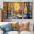 Toile avec cadre flottant brun