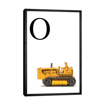 O Bulldozer Yellow White Letter - Print on Canvas