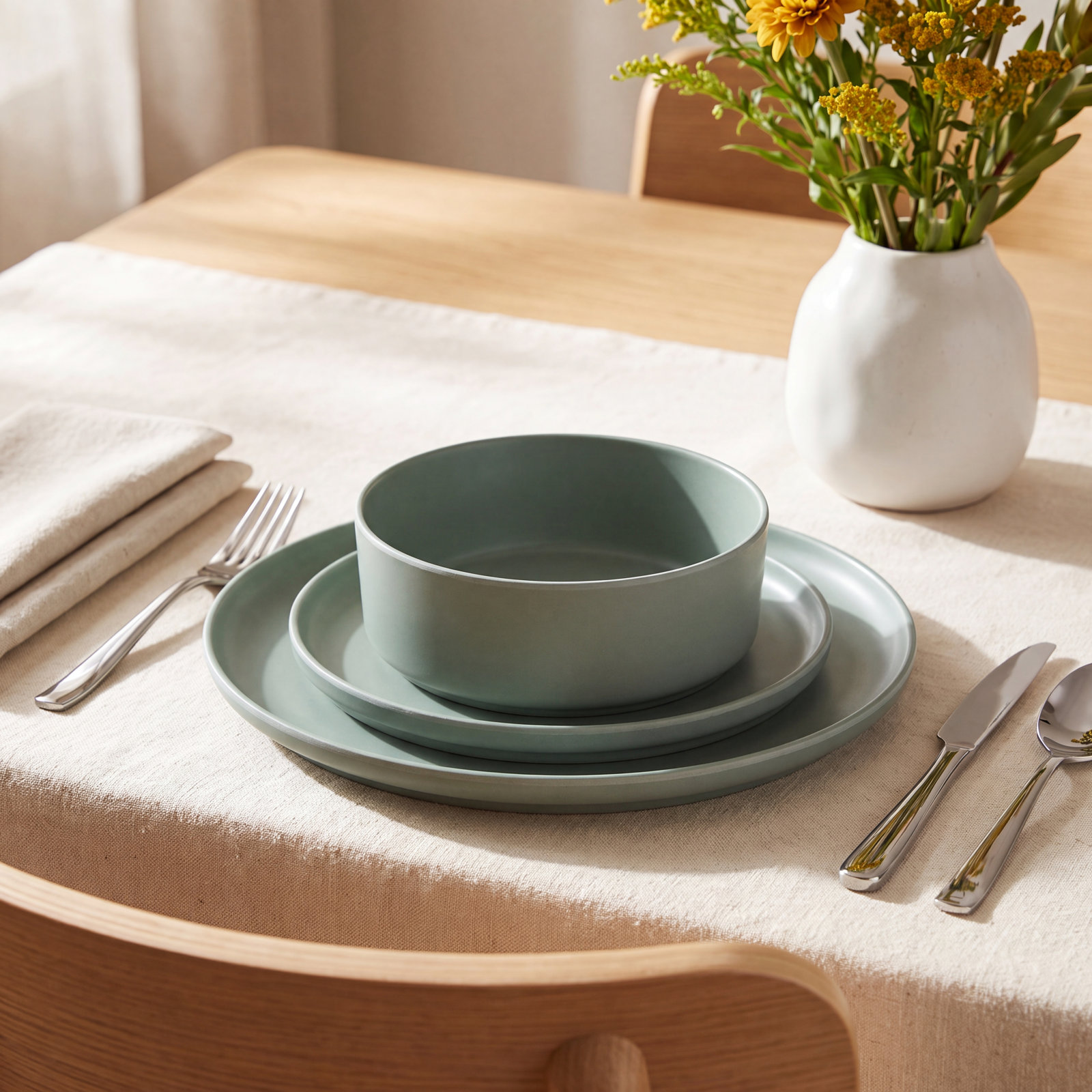 Canyon Crest Dinnerware Set, Sage Green