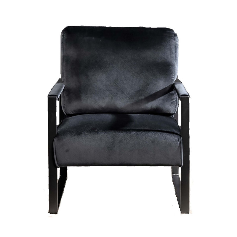 Fauteuil d'appoint classique Mid-Century moderne, Noir