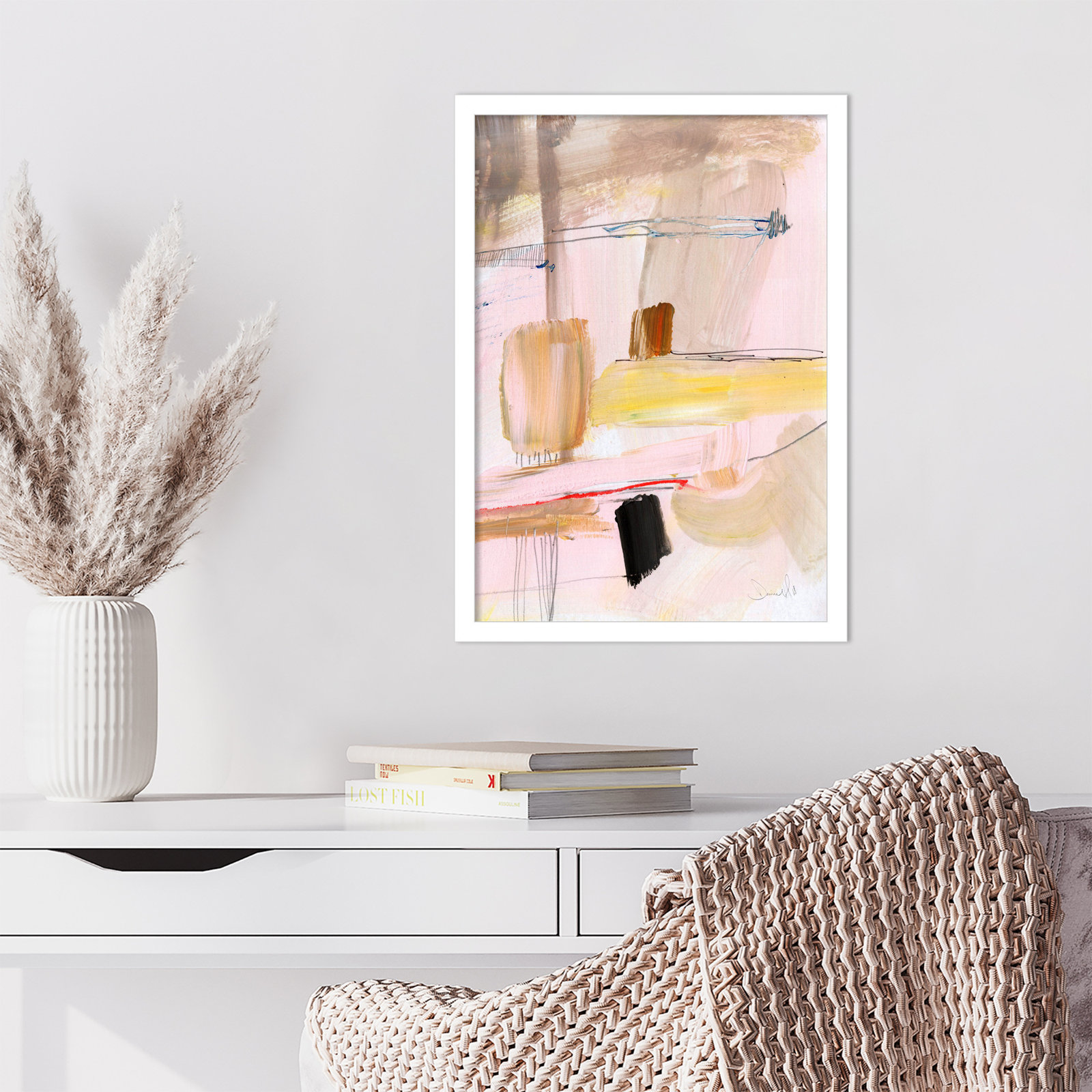 Cleve "Summer Dream" Print by Dan Hobday, 21" H x 15" W, White
