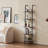 Industrial Square Pipe Shelf 5 Tier 11.8in Wall-Mount for Bedroom-551399642-551399636