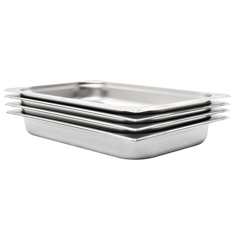 Stainless Steel Pan, 6.5cm H x 53cm W x 32.5cm D