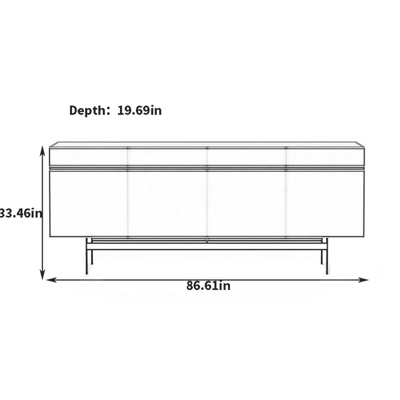 Black Simple Sideboard