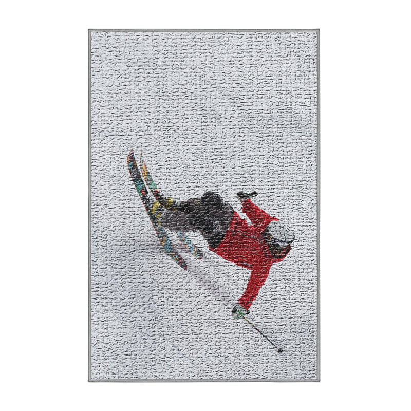 Tapis 3 zones grise ski, Rectangle 2 pi x 5 pi