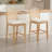 26'' Modern Counter Stools With Rattan Backrest And Wood Frame-116133463-116133464