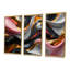 Marbre abstrait en noir et or II - ensemble de décoration murale en marbre-107212593-107212594