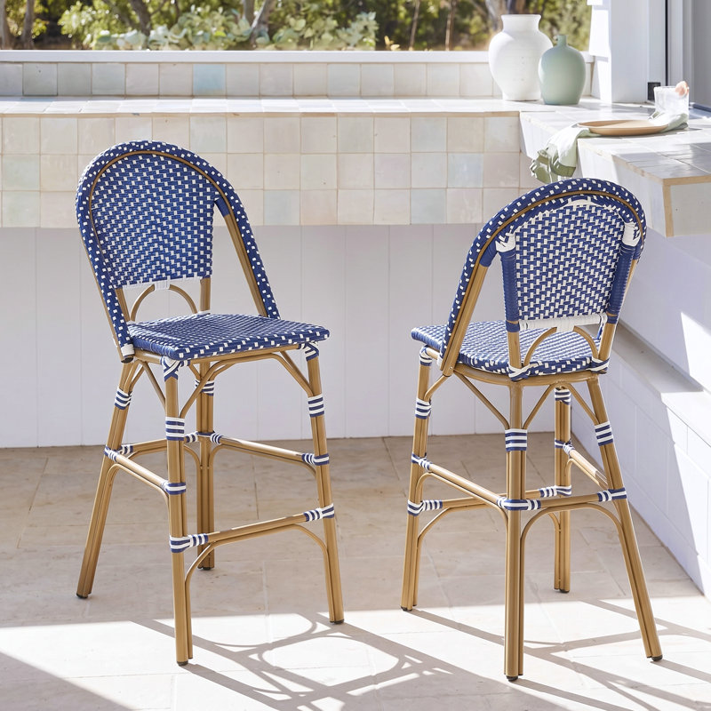 Tabouret de bar 29,5 po Battista, Bleu sarcelle foncé