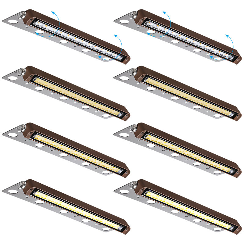 Terrazza LED Low Voltage Hardscape Lighting, Landscape Step Lights, 12V AC/DC, 0.8" H x 4" W x 2.1" D