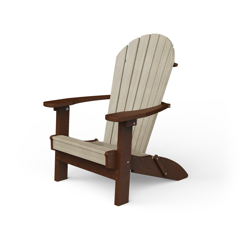Wisby Foldable Outdoor Adirondack Chair, Birchwood/Tudor Brown
