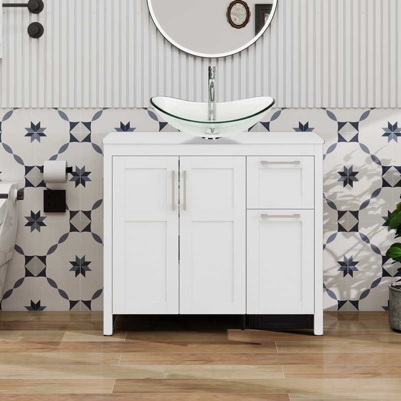 Ensemble de meuble-lavabo simple 36 po avec lavabo 36 po, Blanc