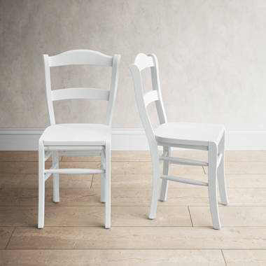 Amasya Ladder Back Side Chair (Set of 2) Lark Manor Color: Black