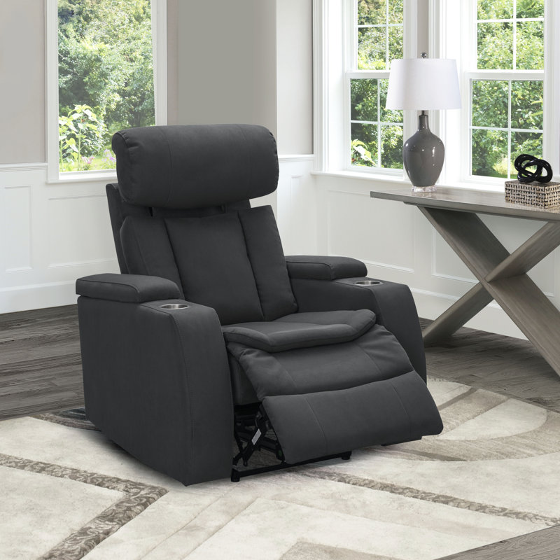 Fauteuil inclinable de cinéma maison 36,5 po Oswayo, Anthracite