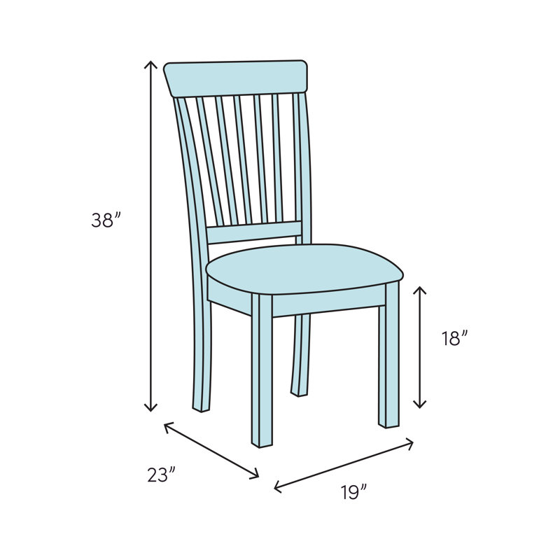 Ellzey 18'' H Solid Wood Side Chair, Chestnut/Espresso