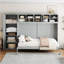 Grand lit escamotable mural avec armoires-107287795