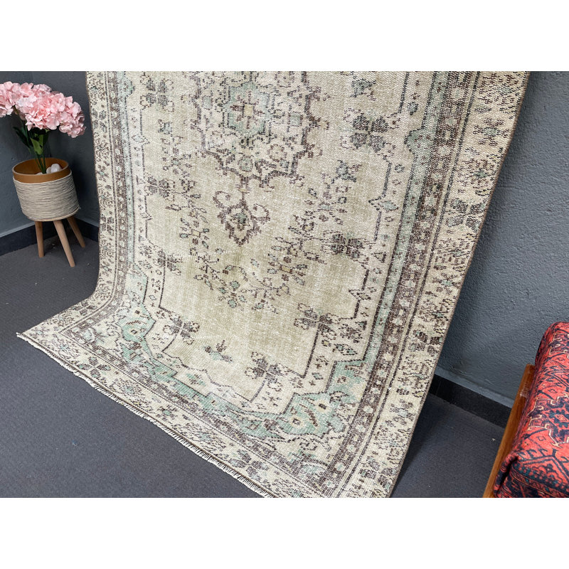 Tapis patchwork 52,4 x 86,6 pouces beige