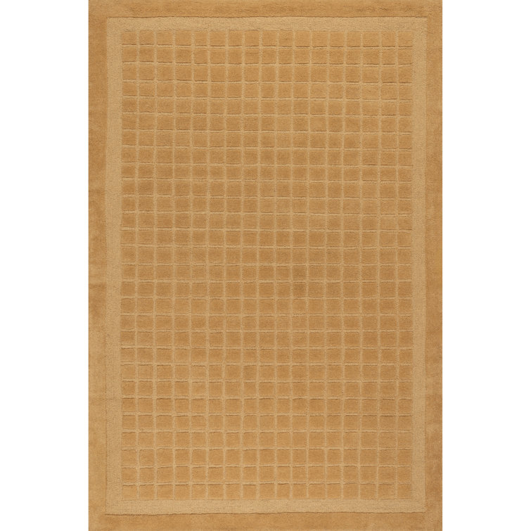 Fritz Checkered Wool Area Rug