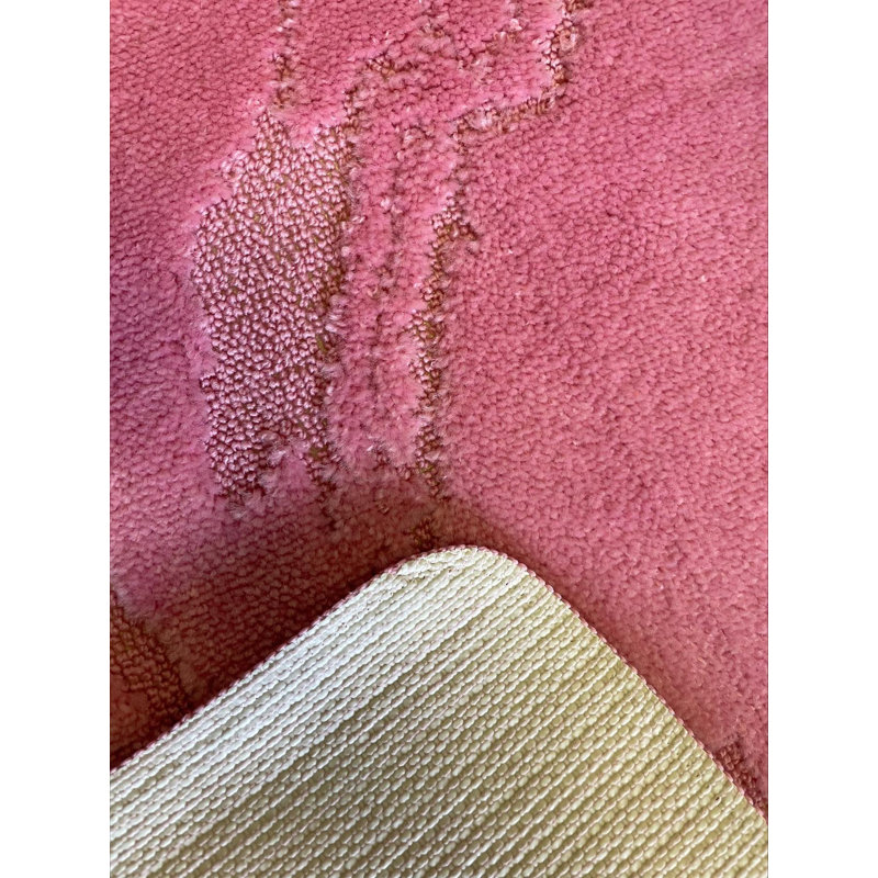 Madeline Non-Slip Non-slip Bath Mat And Pedestal Mat, Pink