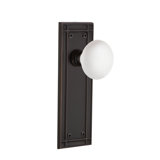 Mission Plate with White Porcelain Door Knob
