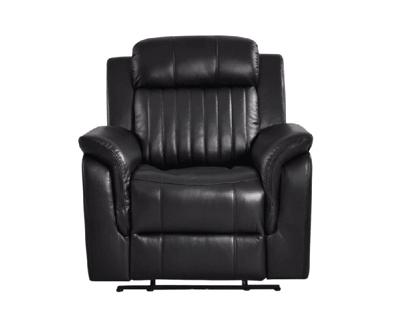 Cenaida Genuine Leather Electric Power Recliner Armchair, Black