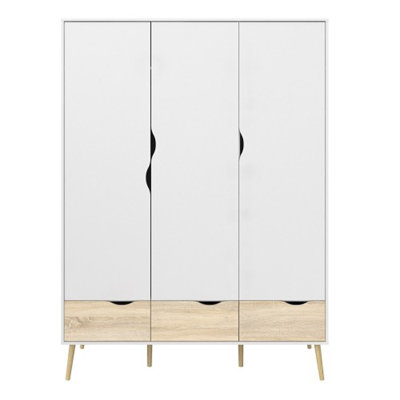 Rodgers 3 Door Solid Wood Wardrobe